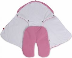 Zavinovačka do autosedačky fleece/bio bavlna - MEDVÍDEK smetanový - obrázek 2