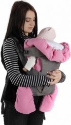 Zavinovačka do autosedačky fleece/bio bavlna - MEDVÍDEK růžový - obrázek 8