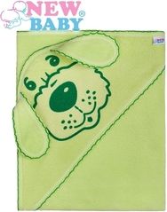 Osuška dětská froté - PEJSEK zelená - NewBaby   rozměr 80x80cm - obrázek 1