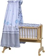 Nebesa do koše a kolébky bavlna - GUSTO sloníci růžová - Scarlett - obrázek 3