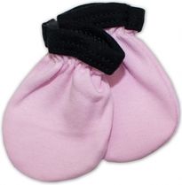 Rukavice kojenecké bavlna - PRINCESS růžové - vel.0-3měs. - obrázek 1