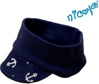 Čelenka dětská s kšiltem - SAILOR tmavě modrá - vel.56-62 - obrázek 1