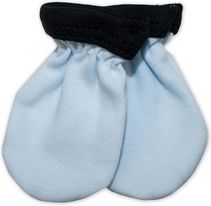 Rukavice kojenecké bavlna - PRINCE modré - vel.0-3měs. - obrázek 1