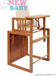Židlička jídelní dřevěná se stolečkem - VICTORY buk - NewBaby - obrázek 1