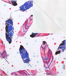 Přebalovací podložka flanelová - PÍRKA fialovo-růžová - 47x57cm - obrázek 1