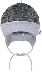 Čepice kojenecká teplá - BABY ŽIRAFA grafit - vel.56 - obrázek 1