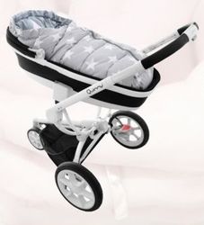 Fusak nejen do kočárku 4v1 - ICE BABY hvězdy na šedém s růžovou - obrázek 4