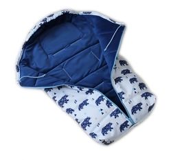 Dětský fusak Velvet - ARTIC LUX medvědi modří na bílém - BabyNellys - obrázek 4