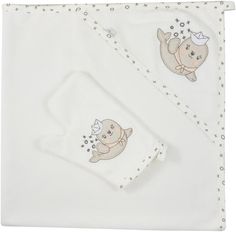 Osuška dětská froté se žínkou - KOALA TULEŇ smetanová - 90x90cm - obrázek 1