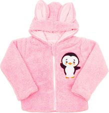 Mikina dětská podšitá - PENGUIN růžová - vel.80 - obrázek 1