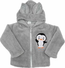 Mikina dětská podšitá - PENGUIN šedá - vel.68 - obrázek 1