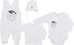Souprava kojenecká bavlna 4-dílná - KOALA MOON bílá - vel.50 - obrázek 1