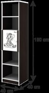 Regál do dětského pokoje - MEDVÍDEK STYDLÍN s růžovou - BabyBoo - obrázek 2