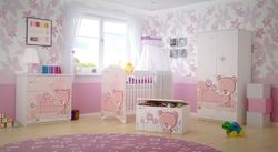 Regál do dětského pokoje - MEDVÍDEK STYDLÍN s růžovou - BabyBoo - obrázek 3