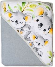 Osuška dětská froté - MEDVÍDEK KOALA se šedou - 100x100cm - obrázek 1