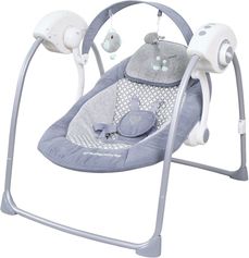 Lehátko dětské/Houpačka se zvuky a stříškou - PTÁČEK šedé - BabyMix - obrázek 1