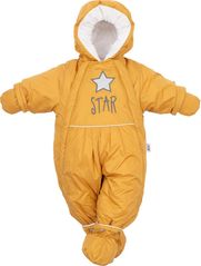Kombinéza zimní 2v1 NewBaby -  WINTER STAR hořčicová - vel.62 - obrázek 1