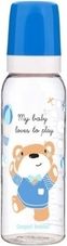 Lahev kojenecká plastová Canpol babies – MEDVÍDEK s modrou - 250ml - obrázek 1