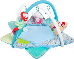 Deka hrací s hrazdami a melodií - LIŠKA modrá - BabyMix - obrázek 1