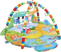 Deka hrací s hrazdami - SAFARI S PIÁNKEM barevná - BabyMix - obrázek 1