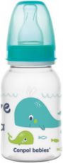 Lahev kojenecká plastová Canpol babies – VELRYBY s mořskou - 120ml - obrázek 1