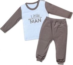Pyžamo dětské bavlna - LITTLE MAN šedo-mátové - vel.80 - obrázek 1