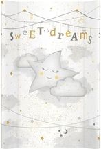 Přebalovací podložka měkká s hranami - SWEET DREAMS bílo-šedo-béžová - 70x50cm - obrázek 1