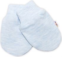 Rukavice kojenecké bavlna - MELÍREK světle modrý - vel.0-3měs. - obrázek 1