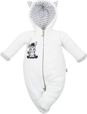 Overal/Kombinéza zimní LUX - ZEBRA proužky bílá - vel.68 - obrázek 1