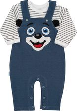 Souprava lacláčky a tričko - FOR BABIES modrá - vel.80 - obrázek 1