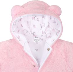Zimní kabátek/Bundička chlupáčková - NICE BEAR růžová - vel.74 - obrázek 2