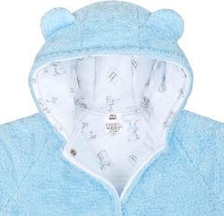 Zimní kabátek/Bundička chlupáčková - NICE BEAR modrý - vel.68 - obrázek 2