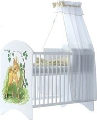 Dětská postýlka - SRNEČKA BAMBI bílá - BabyBoo - obrázek 1