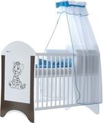 Dětská postýlka se šuplíkem - TYGŘÍK bílo-hnědá - BabyBoo - obrázek 2