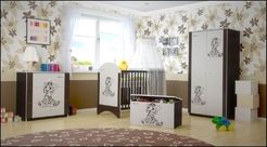 Dětská postýlka se šuplíkem - TYGŘÍK bílo-hnědá - BabyBoo - obrázek 4