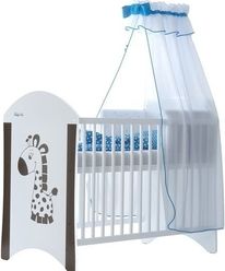 Dětská postýlka - ŽIRAFKA bílá s hnědou - BabyBoo - obrázek 1