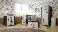 Dětská postýlka - ŽIRAFKA bílá s hnědou - BabyBoo - obrázek 3