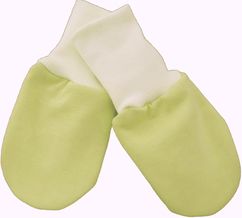 Rukavice kojenecké bavlna - VYŠŠÍ LEM žluté - vel.0-4měs. - obrázek 1