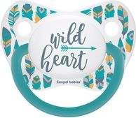 Dudlík silikonový zkosený Canpol 2ks - WILD HEART a LODIČKA tyrkysový - 18+měs. - obrázek 2