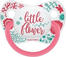 Dudlík silikonový zkosený Canpol 2ks - FLOWER a CUPCAKE růžový - vel.0-6měs. - obrázek 2