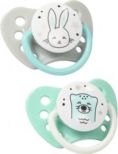 Dudlík silikonový zkosený Babyonol 2ks - NATURAL NURSING mátový - 0-3měs. - obrázek 1