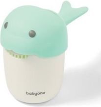 Dětský hrníček ke koupání a mytí vlasů - WHALE bílo-mátový - BabyOno - obrázek 1
