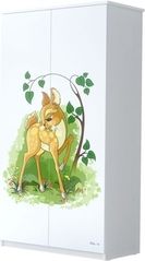 Dětská šatní skříň - SRNEČKA BAMBI bílá - BabyBoo - obrázek 1