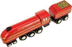 Dřevěná lokomotiva Hamilton s tendrem - obrázek 1