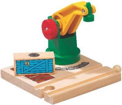 Dřevěné vláčky - Jeřáb s nákladem na magnetu - obrázek 1