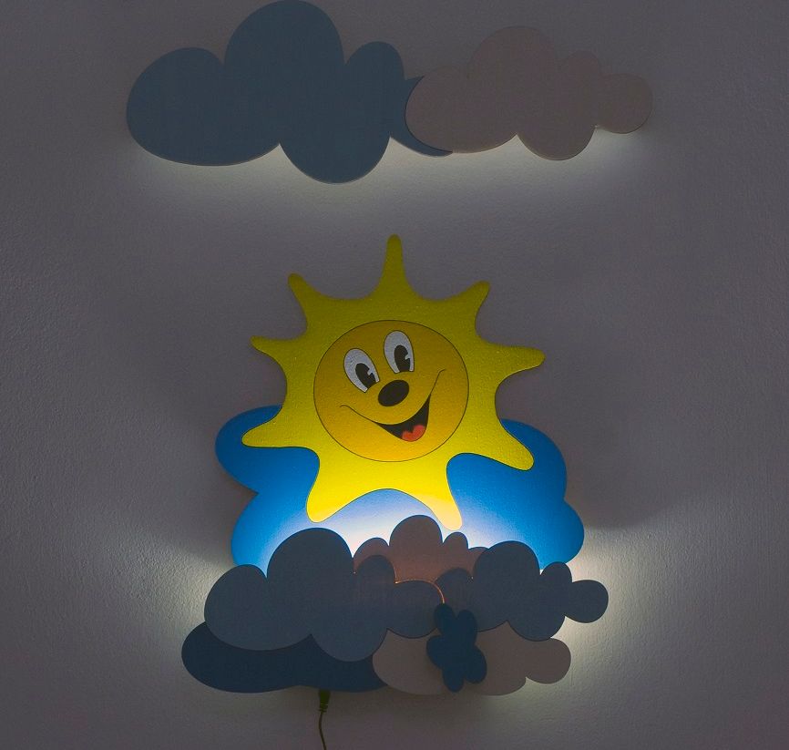Dětské noční LED osvětlení - Slunce - obrázek 1