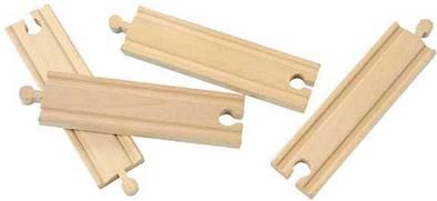 Dřevěné vláčky - Maxim koleje rovné 15 cm - obrázek 1