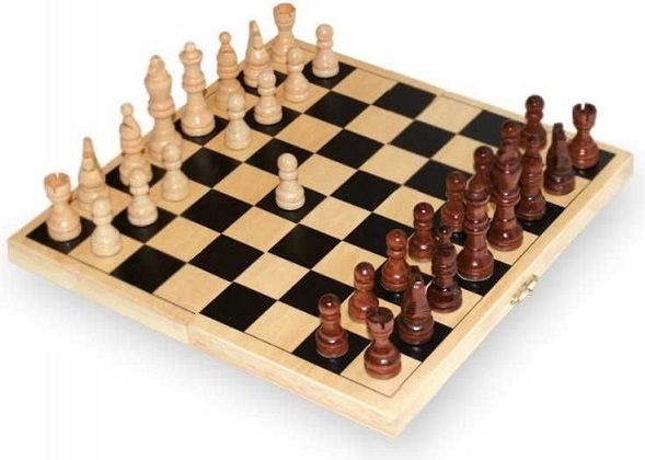 Dřevěné šachy v boxu - obrázek 1