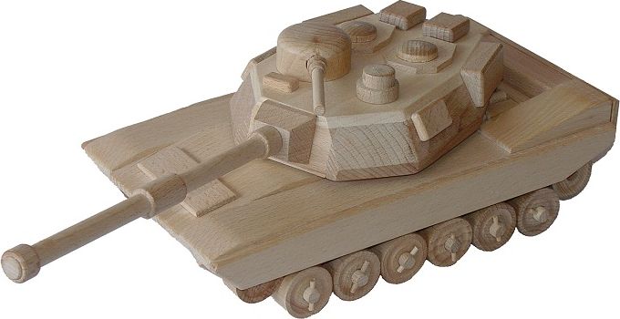 Dřevěné hračky - dřevěný tank americký - obrázek 1