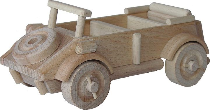 Dřevěné hračky - auto jeep německý - obrázek 1